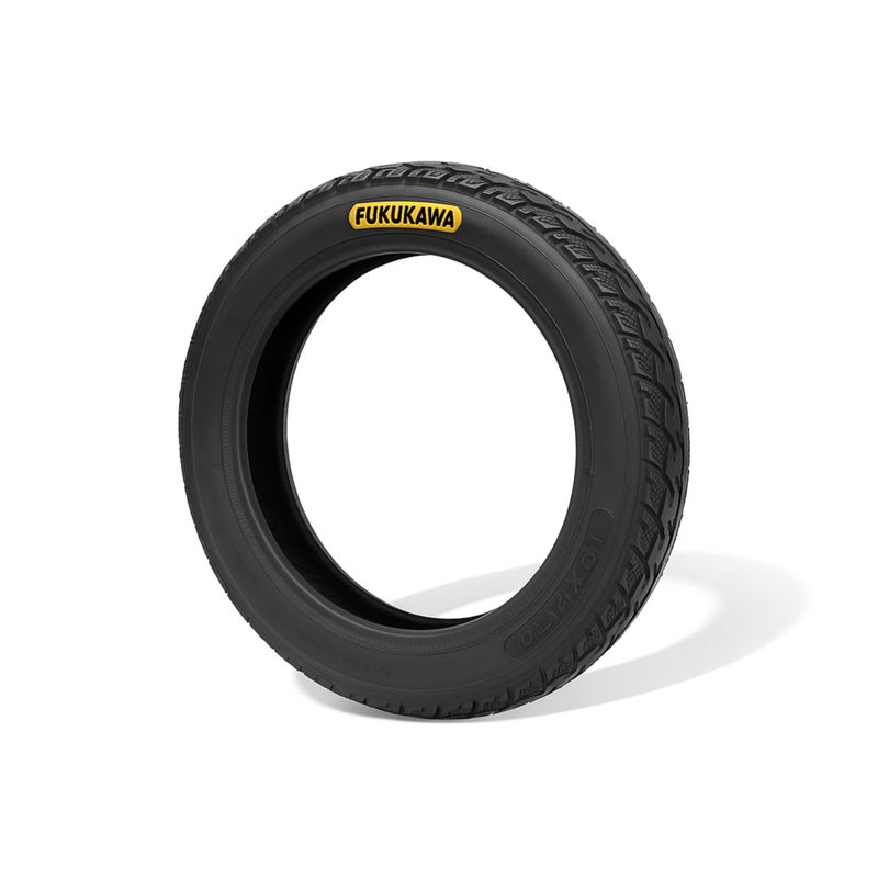 Fukukawa إطار دراجة كهربائية FUKUKAWA مقاس 16×2.50 – إطار بديل بدون أنبوب (Tubeless) للدراجات الكهربائية والسكوترات، يتميز بنقشة مداس عميقة 1 سم، جدار جانبي قوي، يعمل بضغط 40–55 PSI (2.8–3.8 بار)، ويوفر تماسكًا عاليًا وأداءً موثوقًا - Image 1