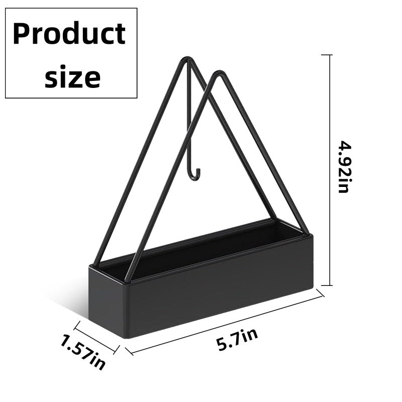 Black Metal Mosquito Coil Holder - Fireproof Ash Catcher Hanging Coil Tray for Outdoor Garden, Indoor Desktop Decor - Image 2