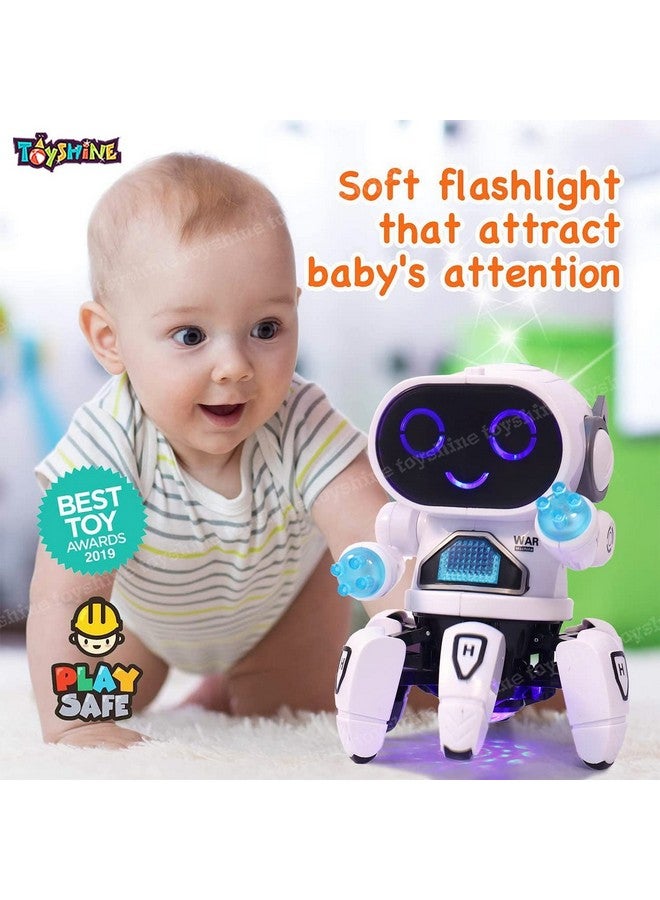 توي شاين روبوت بوت تويشين الرائد | أضواء ملونة وموسيقى | حركة في جميع الاتجاهات | ألعاب روبوت راقصة للأولاد والبنات | لون أبيض - Image 3