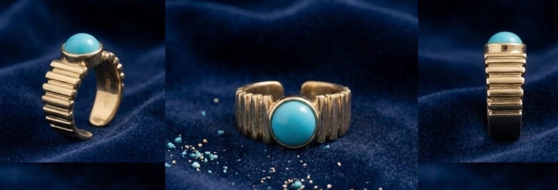 Women's stainless steel ring, golden, distinctive in its design, elegant, of high quality - Image 1