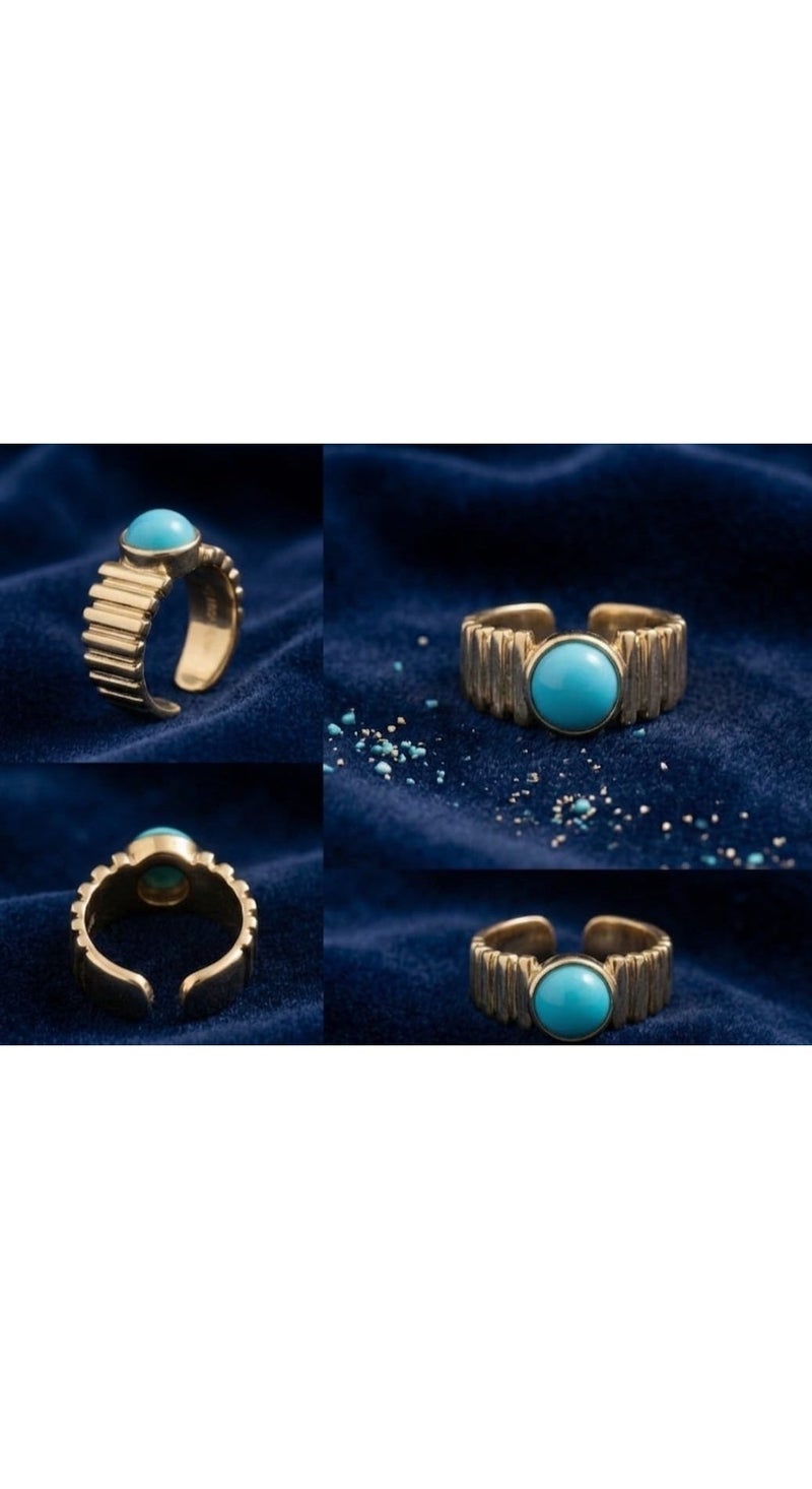 Women's stainless steel ring, golden, distinctive in its design, elegant, of high quality - Image 3