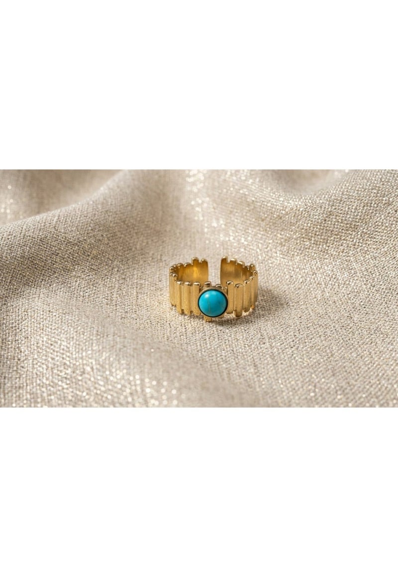 Women's stainless steel ring, golden, distinctive in its design, elegant, of high quality - Image 4