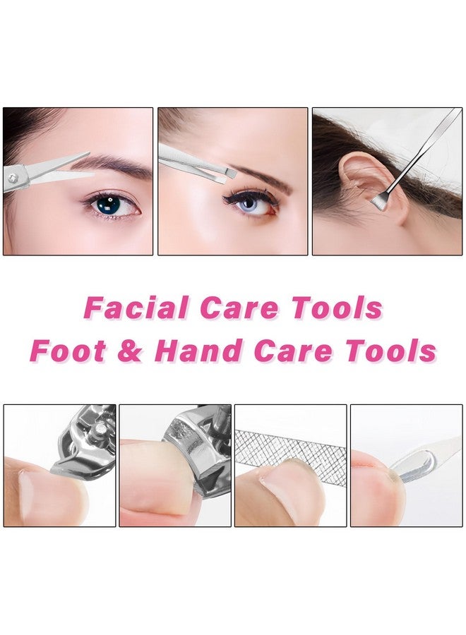 KIRA 7Pcs Manicure Set Women Nail Clipper Set Stainless Steel Toe Finger Nail Clippers Personal Care Tools With Portable Travel Case Pedicure Tools Women Grooming Kit Gift For Wife Girlfriend Parents - Image 5
