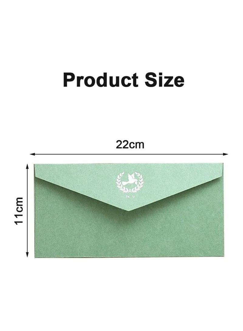 20 Pieces Vintage Paper Envelopes, Kraft Envelopes Invitation Envelope Set Gift Envelopes Graduation Invitations Wedding Greetings Gift Greeting Envelopes (22 x 11cm) - Image 5