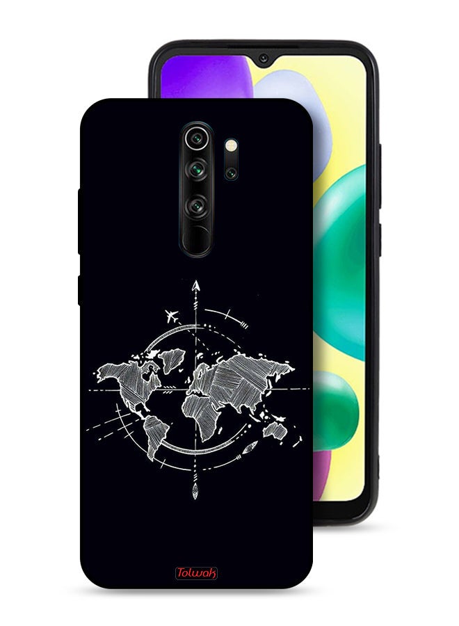 Tolwak Xiaomi Redmi Note 8 Pro Protective Case Cover Compass Art - Image 1