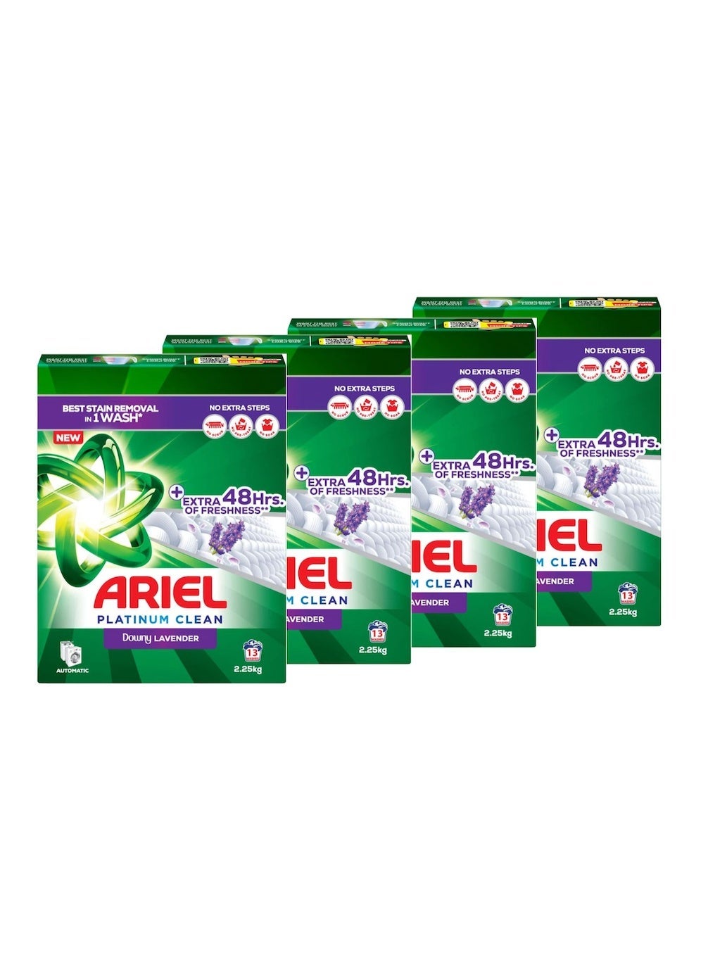 Ariel Platinum Clean Lavender Laundry Detergent Powder 2.5kg x 4