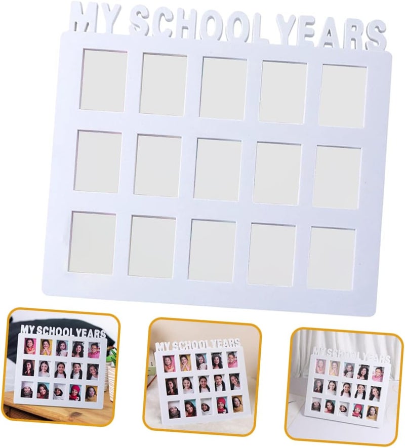 All usage compatible Ipetboom Growth Graduation Picture Frame Collage White School Photo Display for Memories Home Decor Advanced compact design - Image 5