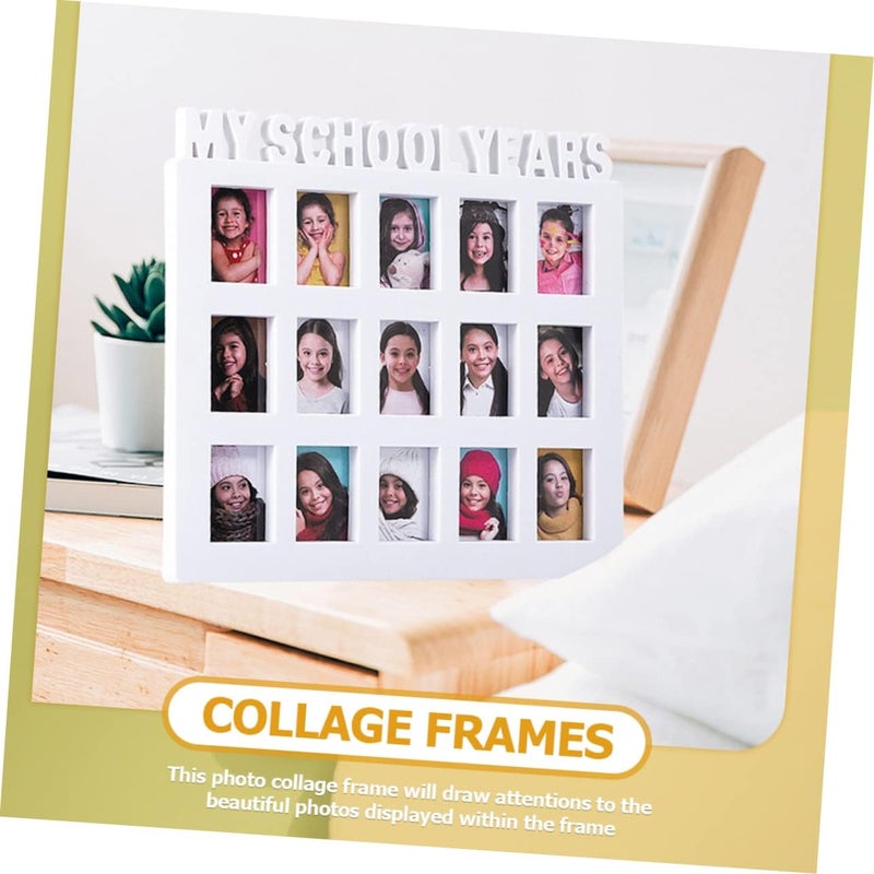 All usage compatible Ipetboom Growth Graduation Picture Frame Collage White School Photo Display for Memories Home Decor Advanced compact design - Image 4