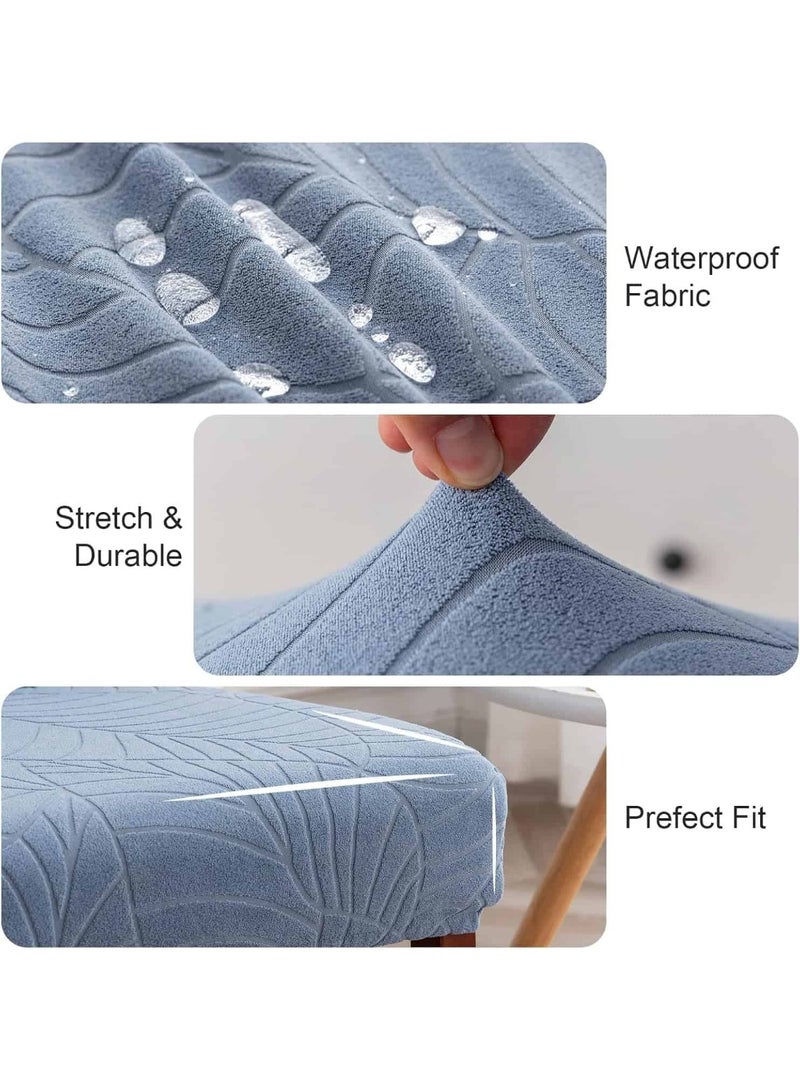 Anmi 6 PCS Waterproof Chair Covers for Dining Room, Stretch Jacquard Dining Chair Slipcovers, Removable Washable Chair Protector for Kitchen, Hotel, Restaurant - Image 3