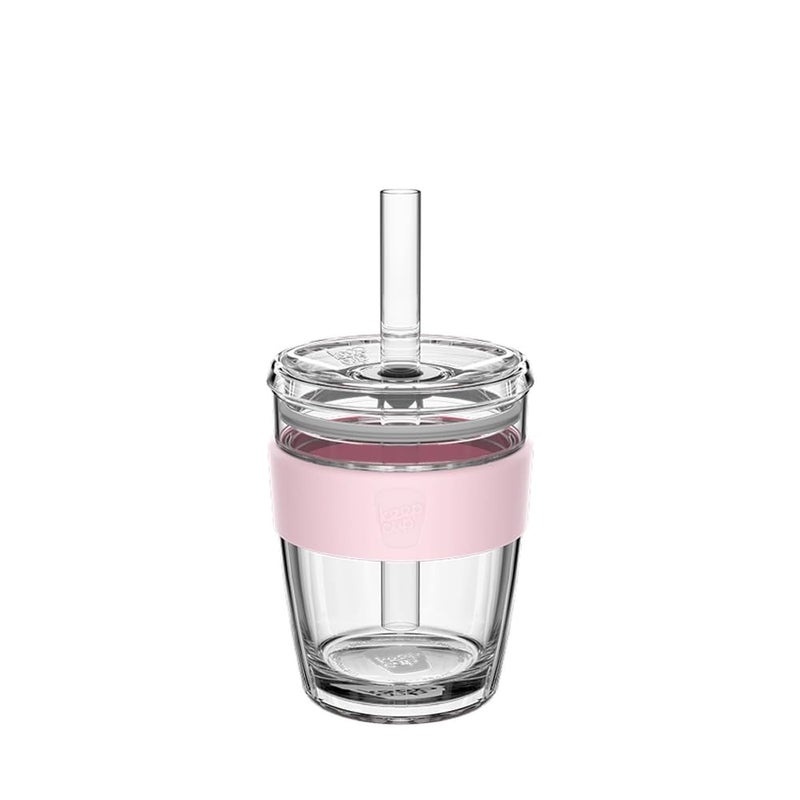 KeepCup Cold Cup - Longplay Double wall Glass Ice Coffee Tumbler with Lid and Straw - 12oz (340ml) - Pashmak - Image 1