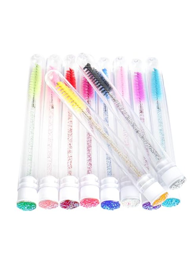 TORMEN Disposable Mascara Wand Set 7pcs Mixed Color Lash Brushes for Women with DustProof Tubes Eyelash Eyebrow Makeup Tool - Image 1