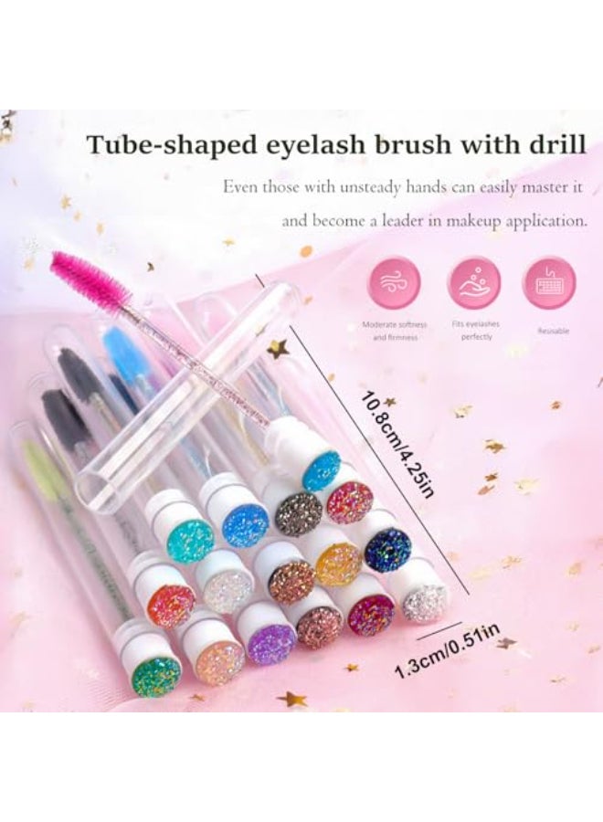 TORMEN Disposable Mascara Wand Set 7pcs Mixed Color Lash Brushes for Women with DustProof Tubes Eyelash Eyebrow Makeup Tool - Image 3