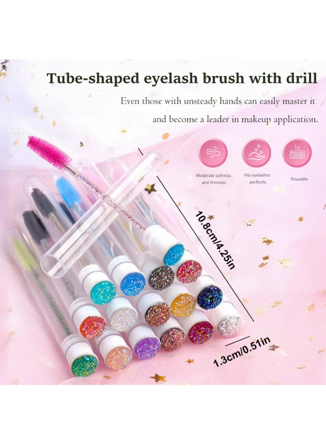 TORMEN Disposable Mascara Wand Set 7pcs Mixed Color Lash Brushes for Women with DustProof Tubes Eyelash Eyebrow Makeup Tool - Image 4