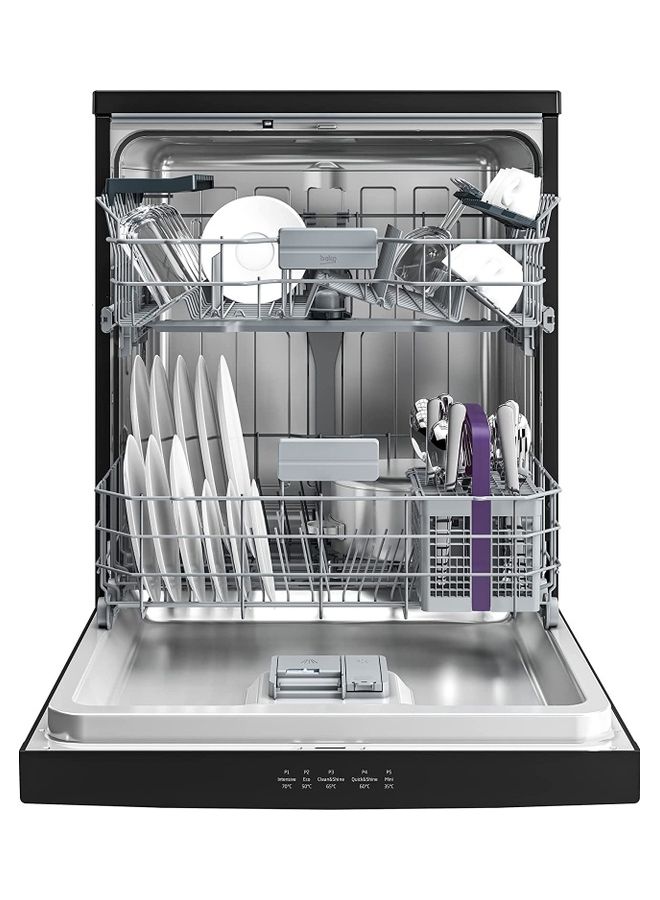 Beko Dish Washer 14 Persons LED Display Half load Hygiene Intense Steam Gloss 5 Programs 14 L 18 kW BDFN15420B Piano 14 L 18 kW BDFN15420B Piano Black - Image 3