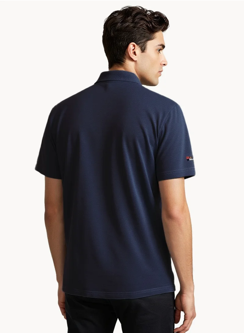 NAUTICA Basic Regular Fit Premium Cotton Logo Polo Shirt