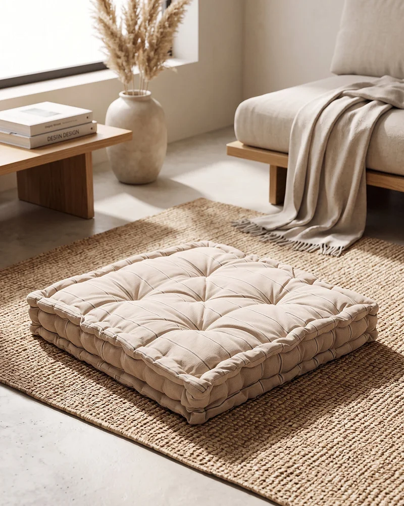 Redtag Beige Patterned Floor Cushion