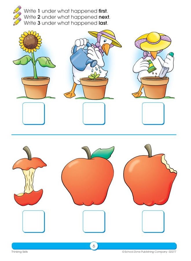School Zone Thinking Skills Workbook - 64 Pages, Ages 3 to 5, Preschool to Kindergarten, Problem-Solving, Logic & Reasoning Puzzles, and More ... Book Series) (Deluxe Edition 64-Page) - Image 3