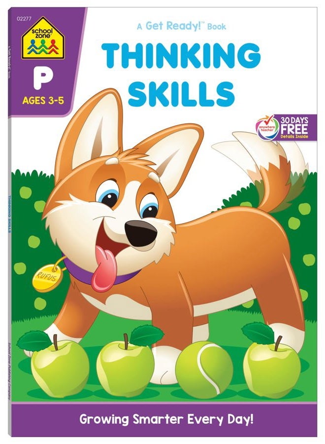 School Zone Thinking Skills Workbook - 64 Pages, Ages 3 to 5, Preschool to Kindergarten, Problem-Solving, Logic & Reasoning Puzzles, and More ... Book Series) (Deluxe Edition 64-Page) - Image 1