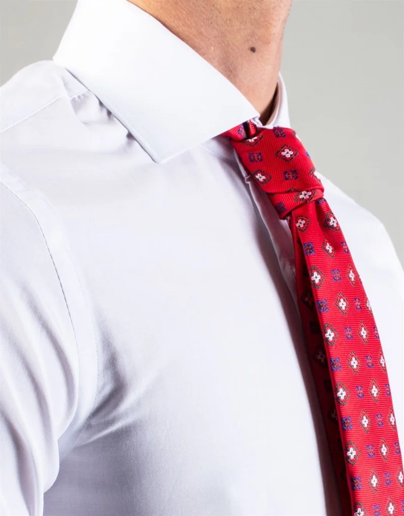 Tudors Slim Fit Plain White Men's Shirt