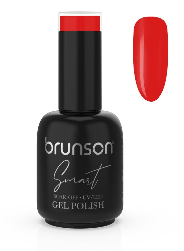 brunson Gel Polish, 15ml Smart Gel Nails Glossy Shine Finish Long Lasting Soak off UV Gel Nal Polish for Nail Art French Manicure Pedicure Salon Quality Chip Resistant Gel Nail Extensions UV Gel Nail Paint 
