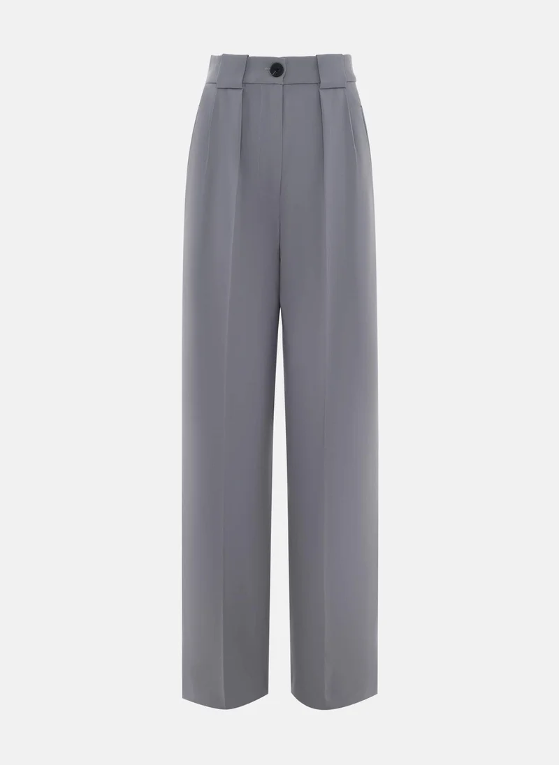 Lichi Palazzo trousers with pleats at the waist and contrasting button