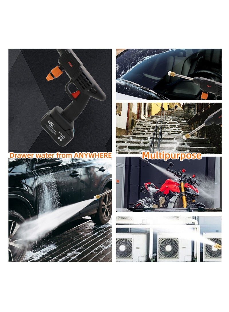 BONAI Powerful Cordless Electric High Pressure Washer with Dual Large Capacity Batteries - Ideal for Effortless Car Washing  - Image 4