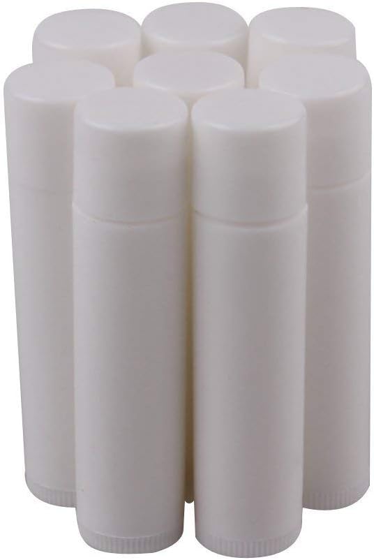 50 White Empty Lip Balm Tubes Containers by Upstore