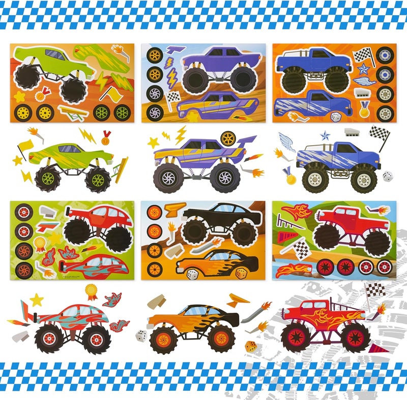 JOYIN 24 Sheets 9"x6" Make a face Stickers for Kids, Make Your Own Monster Truck Stickers, Party Favors Kids Crafts, Goodie Bags Stuffers Classroom Activities - Image 3