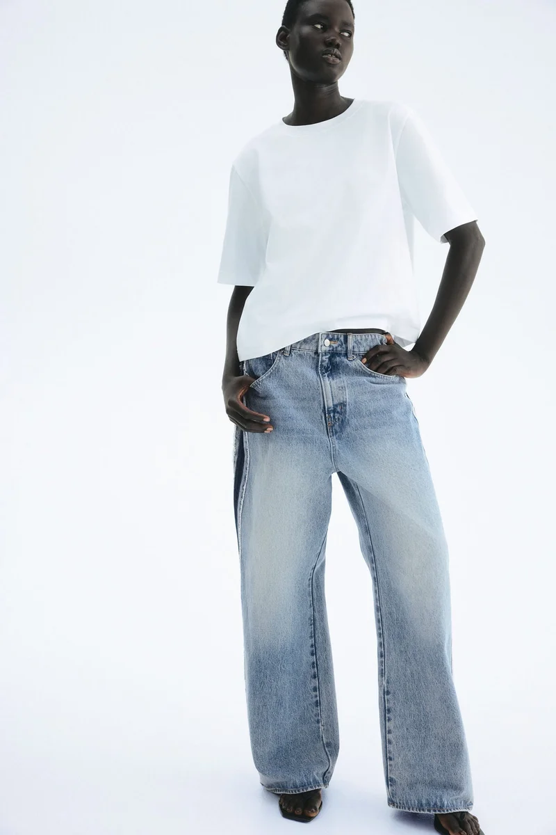 H&M Side-panelled jeans
