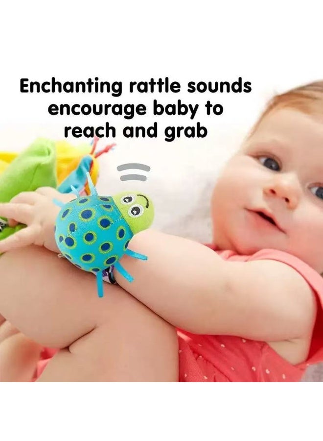 4-Piece Infant Socks And Wrist Rattles Toy Set For Kids - Image 5