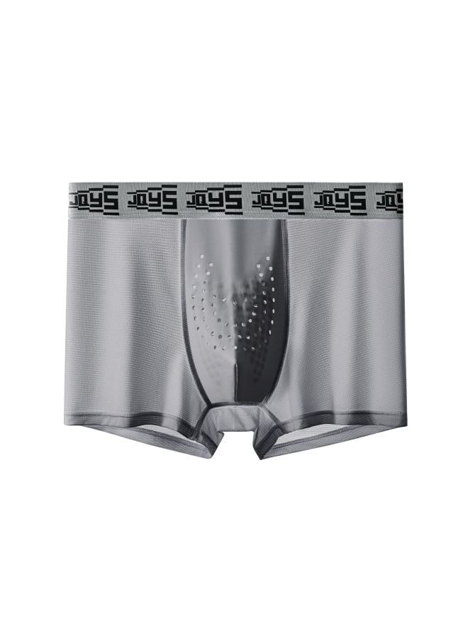 10a Antibacterial Men's Underwear Ice Silk Oyster Physical Massage Particle Mesh Breathable Boxer Briefs Mid-waist