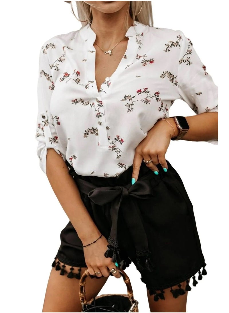 SoBe Floral patterned women's shirt made in Turkiye  - Image 1