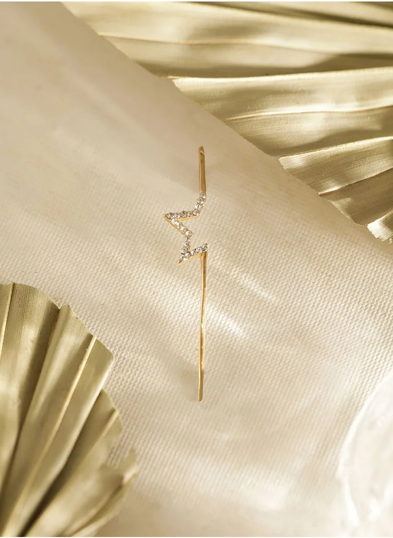 برياسي Plated Artificial Stones Single Ear Cuff Earrings