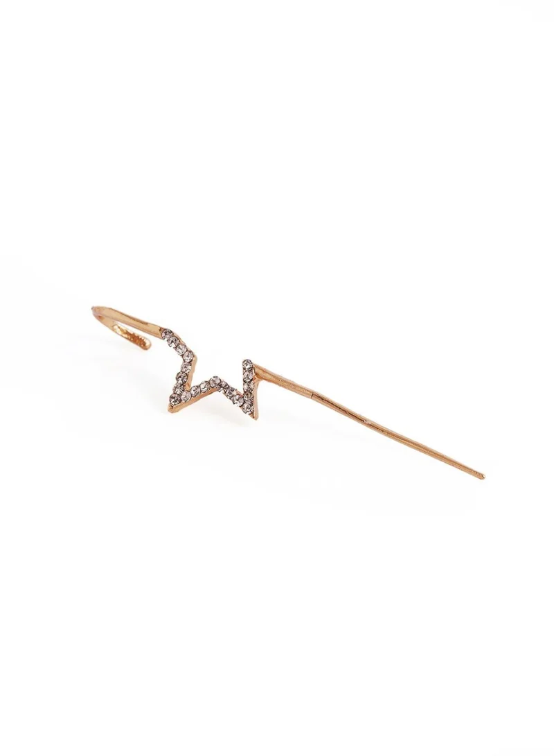 Priyaasi Plated Artificial Stones Single Ear Cuff Earrings