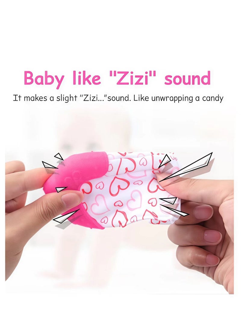 FLYHSO 2PCS Baby Teething Set, Includes Baby Chew Toy and Silicone Mitten Teether Glove, Infant Soothing Pain Relief for Baby (Pink)  - Image 3