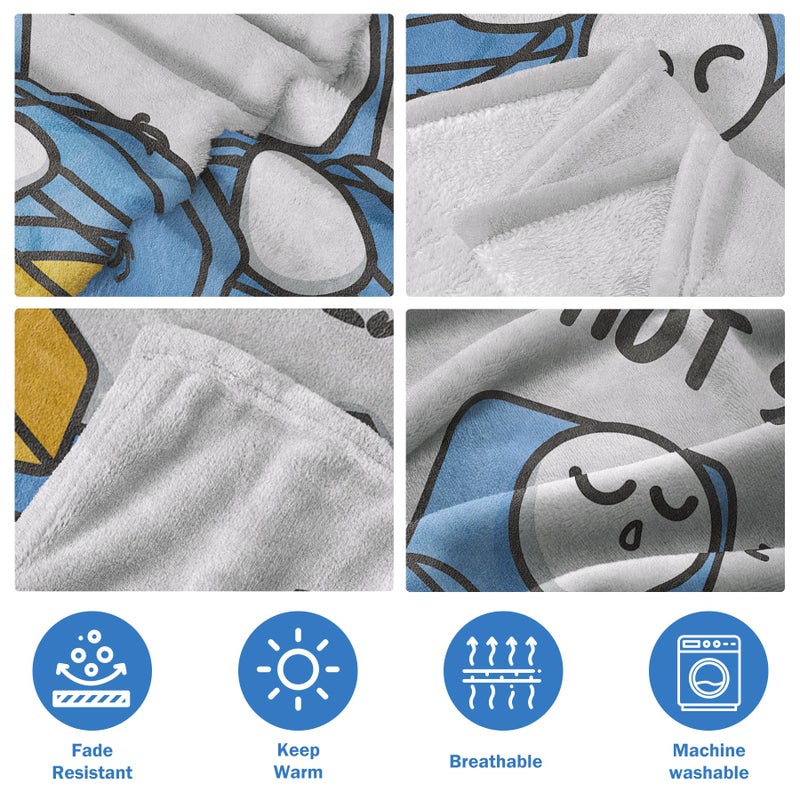 GoMelley Funny Birthday Gifts for Dad Husband, Dad is Not Sleeping Blanket, Dads Gifts from Daughter Son, Super Soft Throws Blanket for Couch and Napping, 60" x 50" (Gray) - Image 4