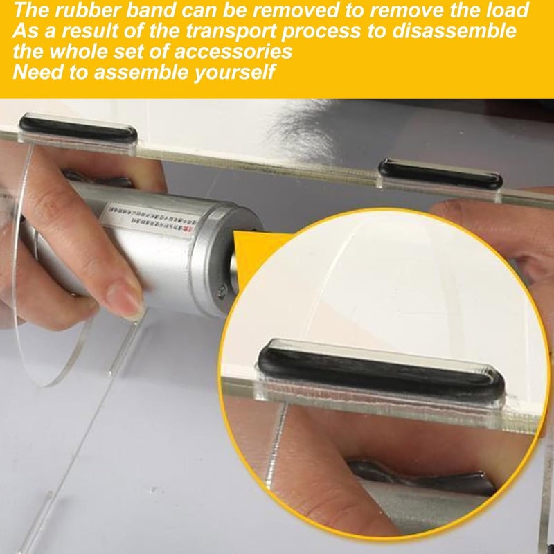 Enclosed Dust Proof Box for Grinding, Enclosed Grinding Dust Box Acrylic with 2 Holes,Transparent Acrylic Dust Shieldss for Engraving and Polishing for Polishing Sanding Engraving - Image 2