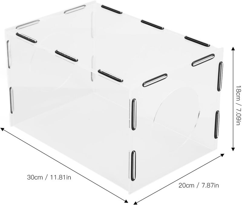 Enclosed Dust Proof Box for Grinding, Enclosed Grinding Dust Box Acrylic with 2 Holes,Transparent Acrylic Dust Shieldss for Engraving and Polishing for Polishing Sanding Engraving - Image 4