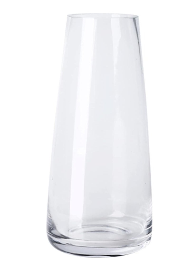 GEN Flower Vase, Big Size Vase for Fresh/Dried Flowers, 16in Upscale Crystal Glass, White with black Stripes  - Image 1