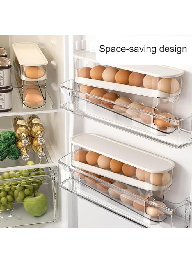 Generic Automatic Rolling Egg Organizer for Refrigerator, Space-Saving Egg Dispenser, Fridge Egg Rack, Household Egg Holder  - Image 5