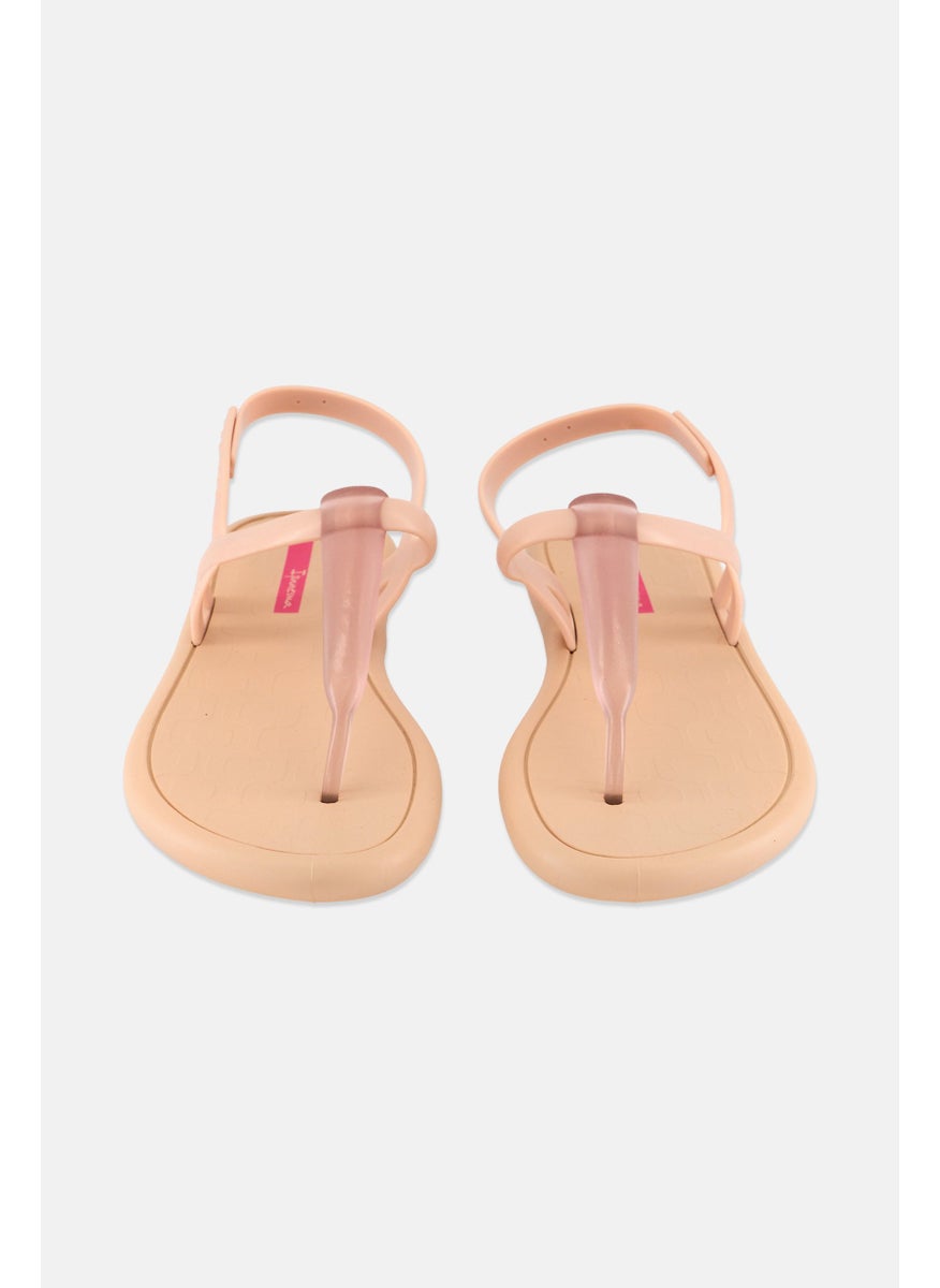Ipanema Women Glossy Push Button Sandals, Beige  - Image 4