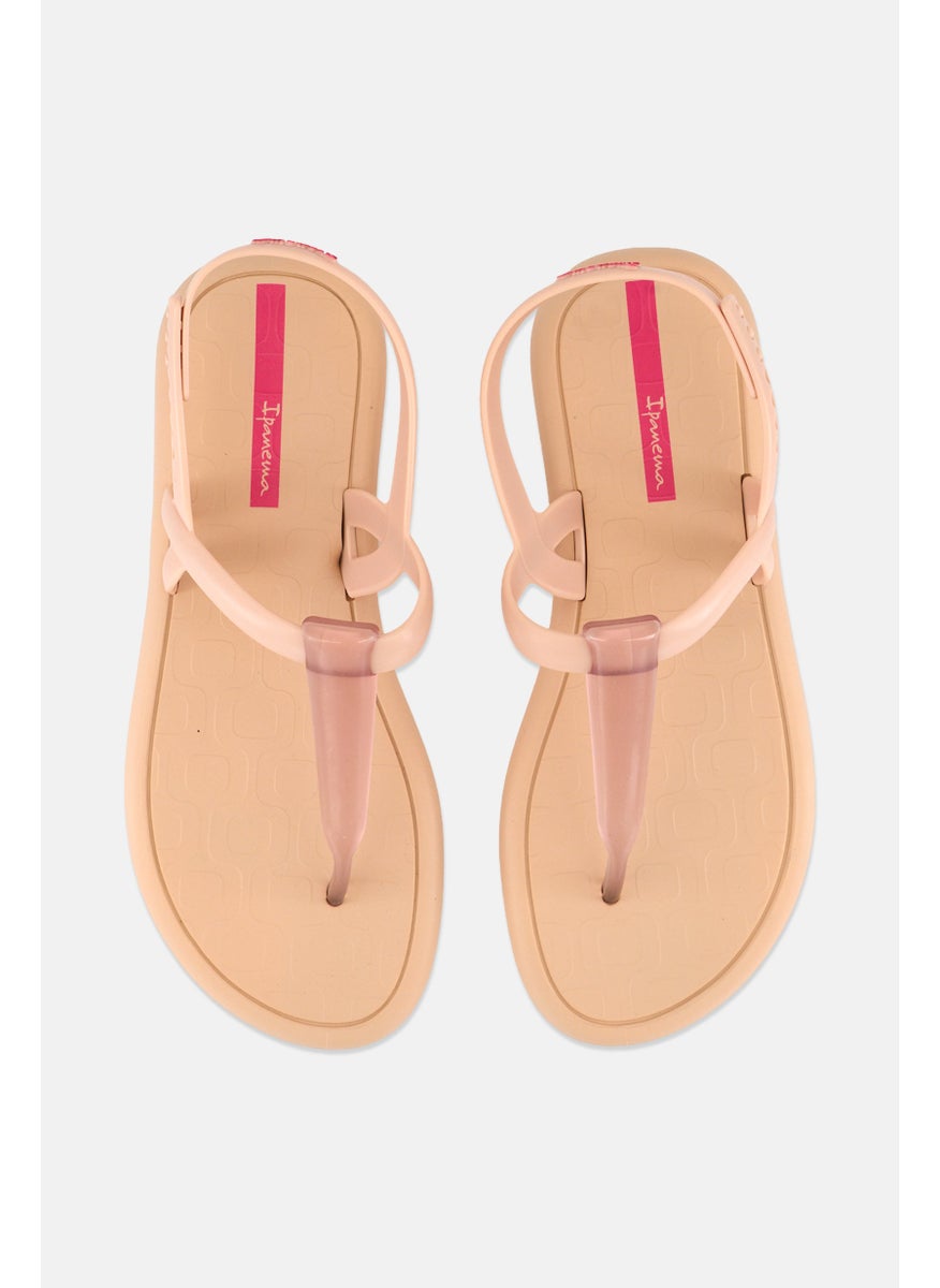 Ipanema Women Glossy Push Button Sandals, Beige  - Image 3