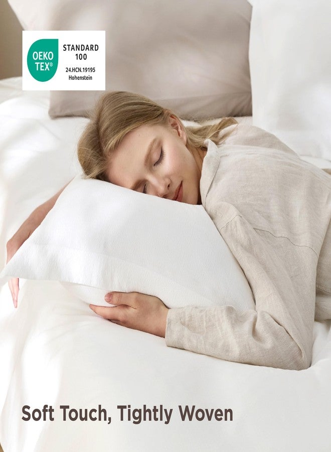 Bedsure Textured Duvet Cover King Size - Cotton-Like Polyester Jacquard Duvet Cover Set for All Seasons - 3 Pieces Elevated Textured Dobby Soft Bedding Set, NO Comforter (White, King, 104" x 90") - Image 4