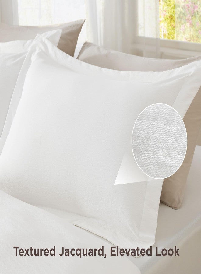 Bedsure Textured Duvet Cover King Size - Cotton-Like Polyester Jacquard Duvet Cover Set for All Seasons - 3 Pieces Elevated Textured Dobby Soft Bedding Set, NO Comforter (White, King, 104" x 90") - Image 5