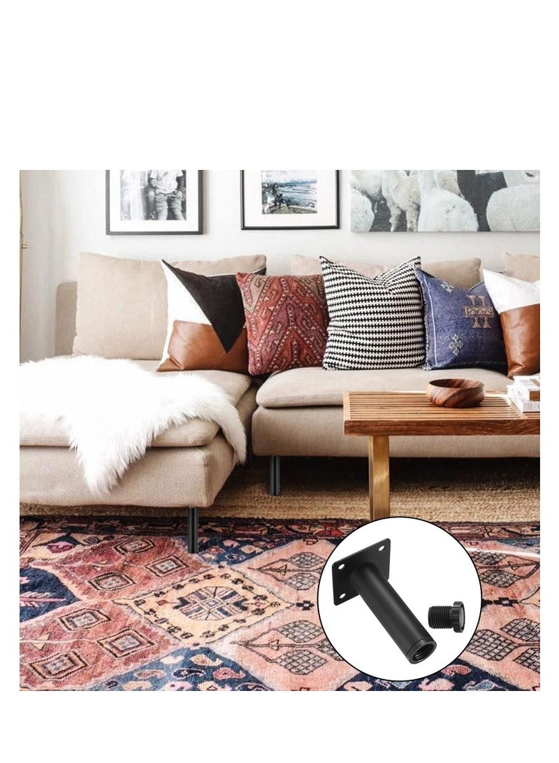 4 Pcs Furniture Legs, Metal Cabinet Legs, 1 inches/5 cm Adjustable Leveling Feet Furniture Levelers Table Feet Heavy Duty Leg Levelers for Cabinets Sofa Tables Chairs, for Sofa Table Chair Desk - Image 2