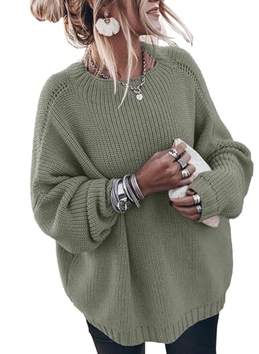 SAUKOLE Womens Oversized Sweaters Loose Solid Casual Long Sleeve Mock Neck Knitted Jumper Tops - Image 1