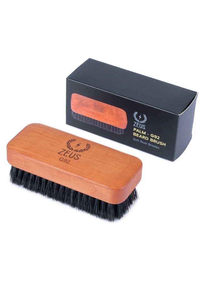 Zeus Boar Bristle Beard & Mustache Brush For Men 4.5 Softbristle Small Travel Beard Brushmade In Germany - Image 1