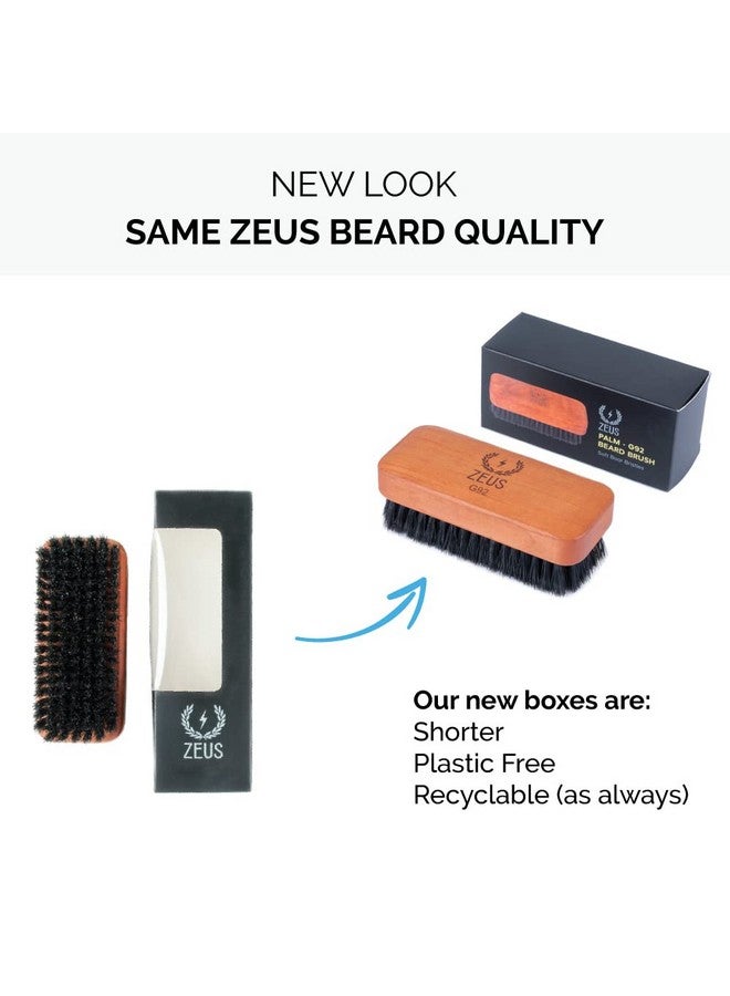 Zeus Boar Bristle Beard & Mustache Brush For Men 4.5 Softbristle Small Travel Beard Brushmade In Germany - Image 5