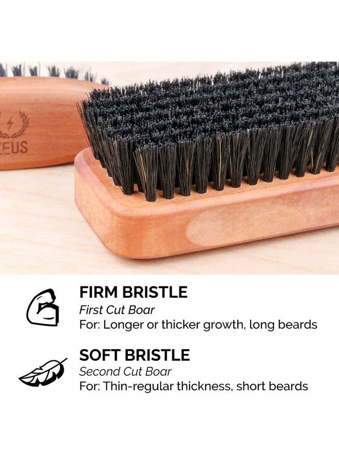 Zeus Boar Bristle Beard & Mustache Brush For Men 4.5 Softbristle Small Travel Beard Brushmade In Germany - Image 4