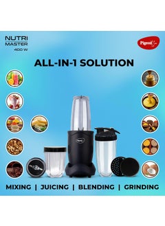 pigeon Pigeon By Stovekraft Nutri Master | Mixer Grinder Juicer Blender Smoothie Maker All-in-1 Machine | 400 Watt | 3 Jars |1Year Warranty,Blue, ABS, Blue  - Image 5